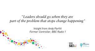 "Leaders should go when they are part of the problem that stops change happening"